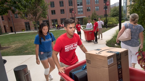 Rutgers students moving